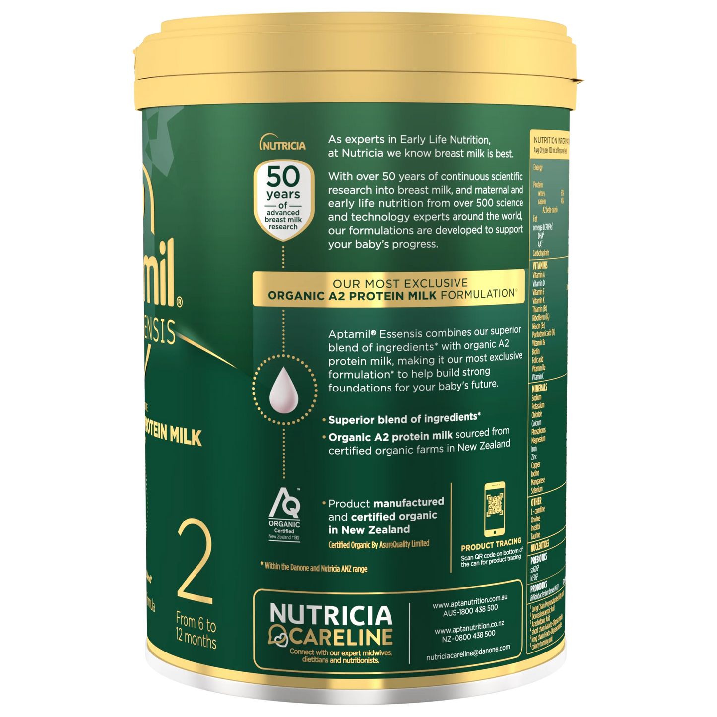 Aptamil Essensis Organic A2 Protein Milk 2 (6-12month)