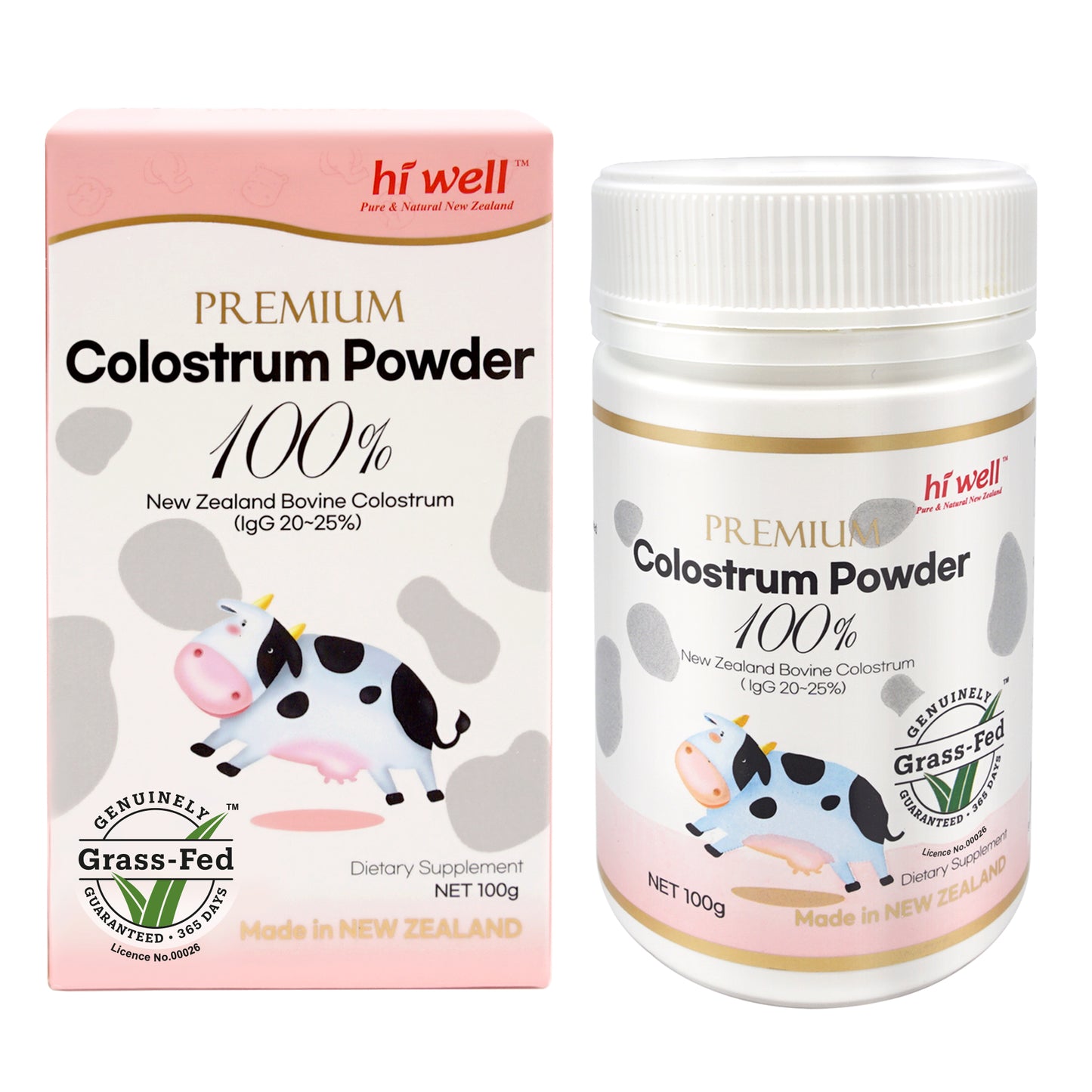 Hi Well Premium Colostrum Powder 100% 100g