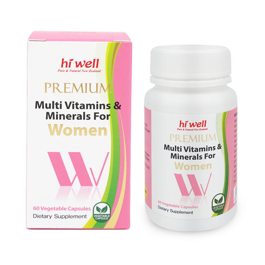 Hi Well Premium Multi Vitamins&Minerals for Women 60 Vege Capsules