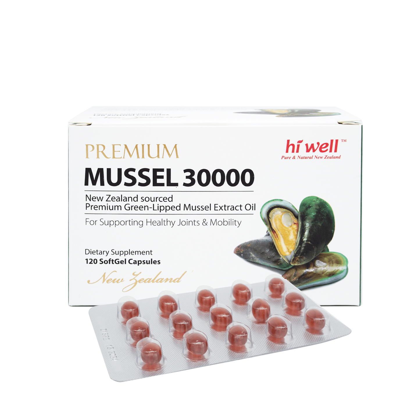 Hi Well Premium Mussel 30000 120Softgel Capsules