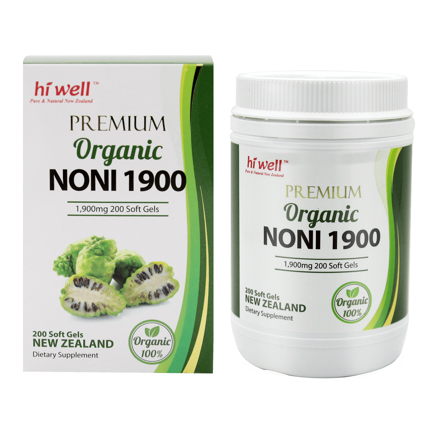 Hi Well Premium Noni 1900 200 Softgels