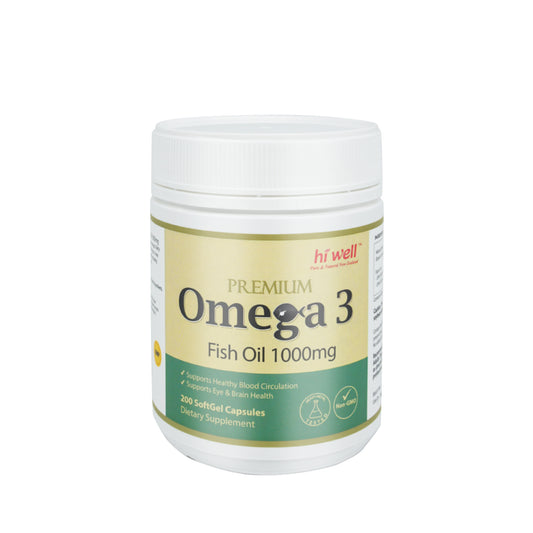 Hi Well Omega 3 with Vitamin E 200 Softgels