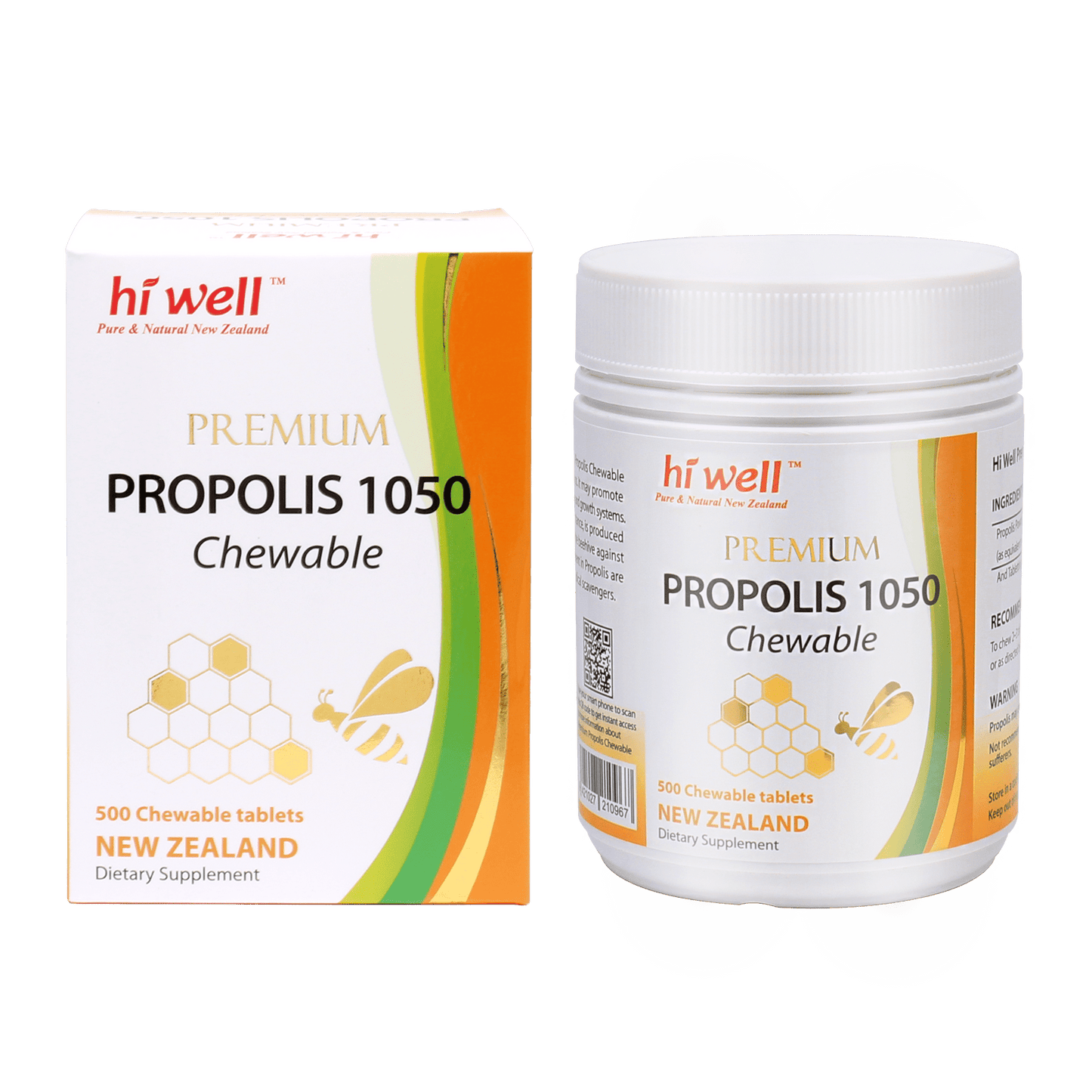 Hi Well Premium Propolis 1050 500 Tablets