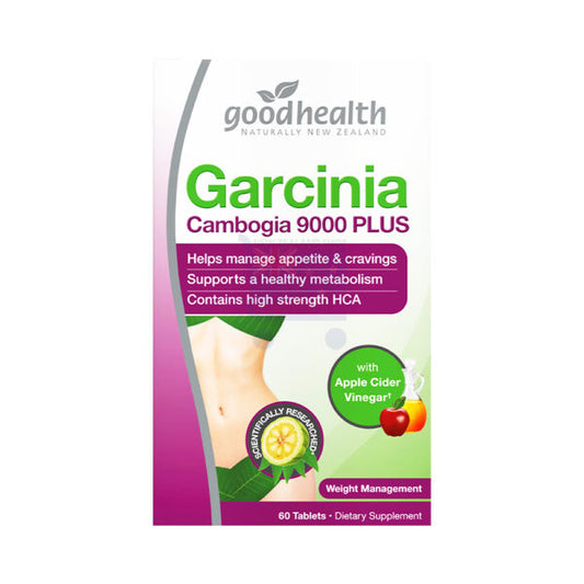 GOOD HEALTH GARCINIA CAMBOGIA 9000 PLUS น้ำส้มสายชูหมักจากแอปเปิ้ล 60เม็ด