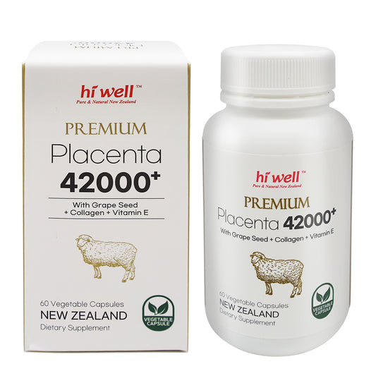 Hi Well Premium Placenta 42000+ 60 Vege Capsules