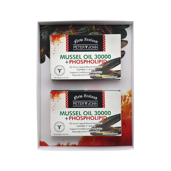 PETER&amp;JOHN MUSSEL 30000 + น้ำมัน RED KRILL 120 แคปซูล 