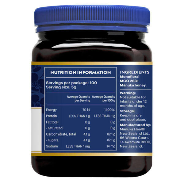 Manuka Health Manuka Honey MGO 263+ 500G